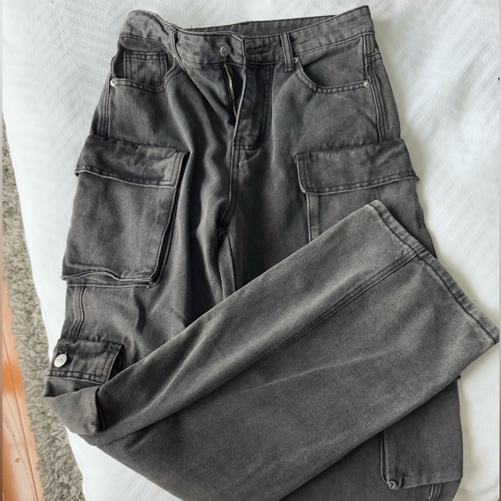 Black Cargo Jeans - image 6